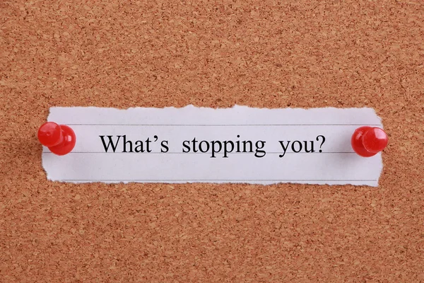 What's stopping you? — Stock Photo, Image