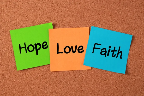 Hope, Love and Faith — Stock Photo, Image