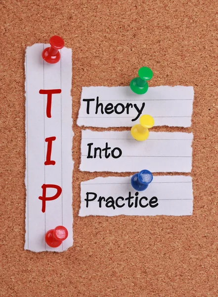 Theorie in die Praxis (tip Akronym) — Stockfoto