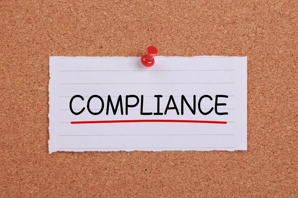 Compliance Concept Note — Stock Photo, Image