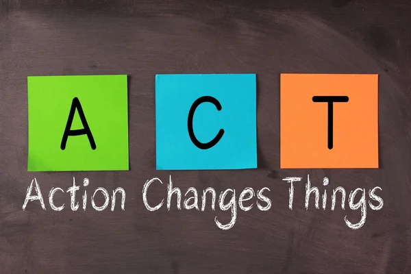 Action Changes Things and ACT Acronym — Stock Photo, Image