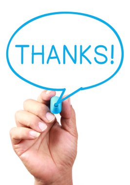 Teşekkürler konuşma balonu