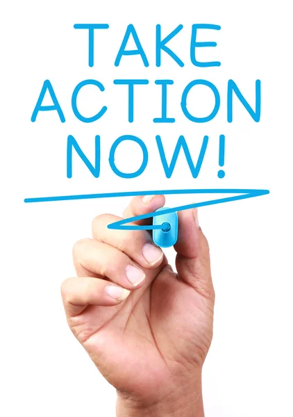 Take Action Now — Stock Photo, Image