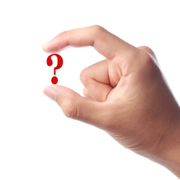 Holding Question Mark — Stock Photo, Image