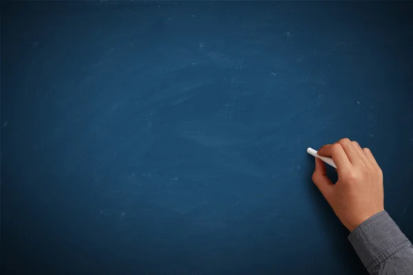 Scrittura a mano su lavagna bianca blu — Foto Stock