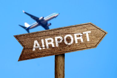 Havaalanına yol levhası