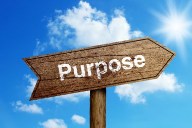 Purpose Road Sign clipart