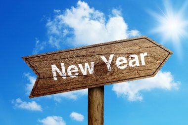 Yeni yıl yol levhası