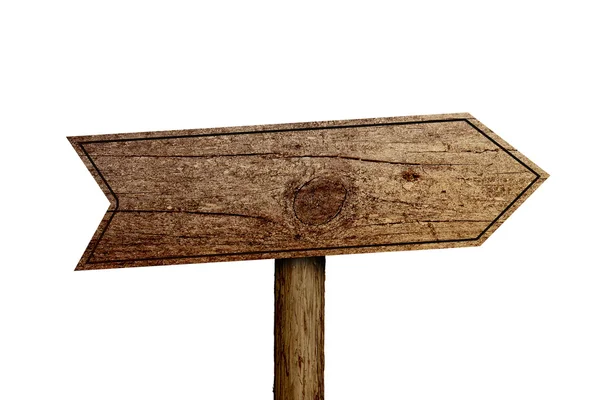 Old Wooden Road Sign — Stock Photo, Image