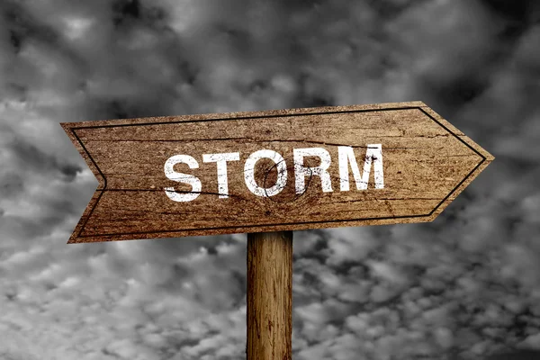 Storm Road Sign — Stock Photo, Image