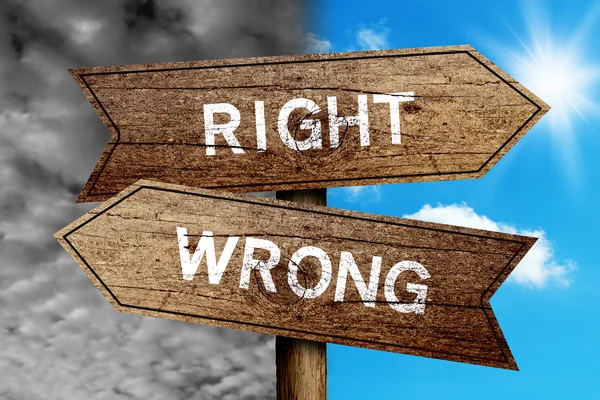 Right Or Wrong — Stock Photo, Image