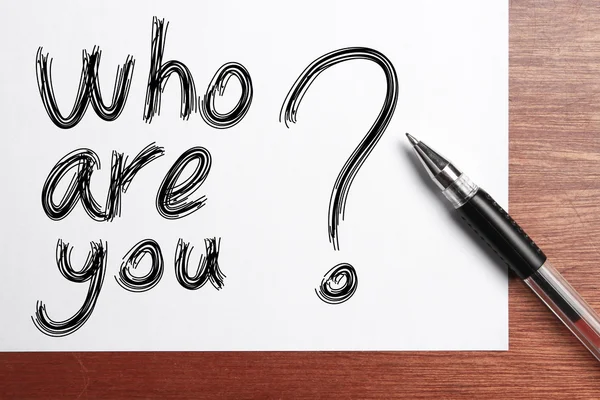 Who are You — Stock Photo, Image