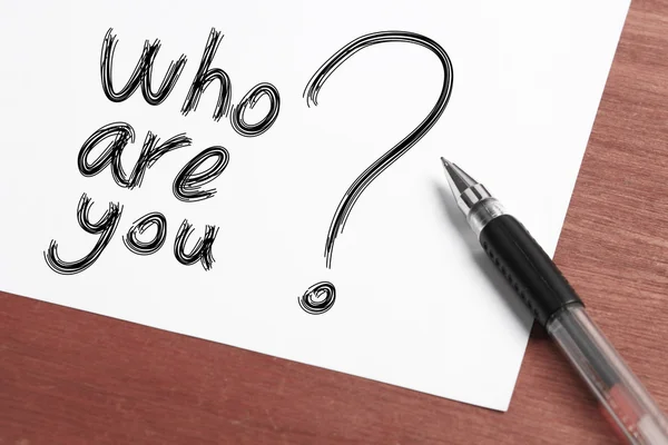 Who are You — Stock Photo, Image