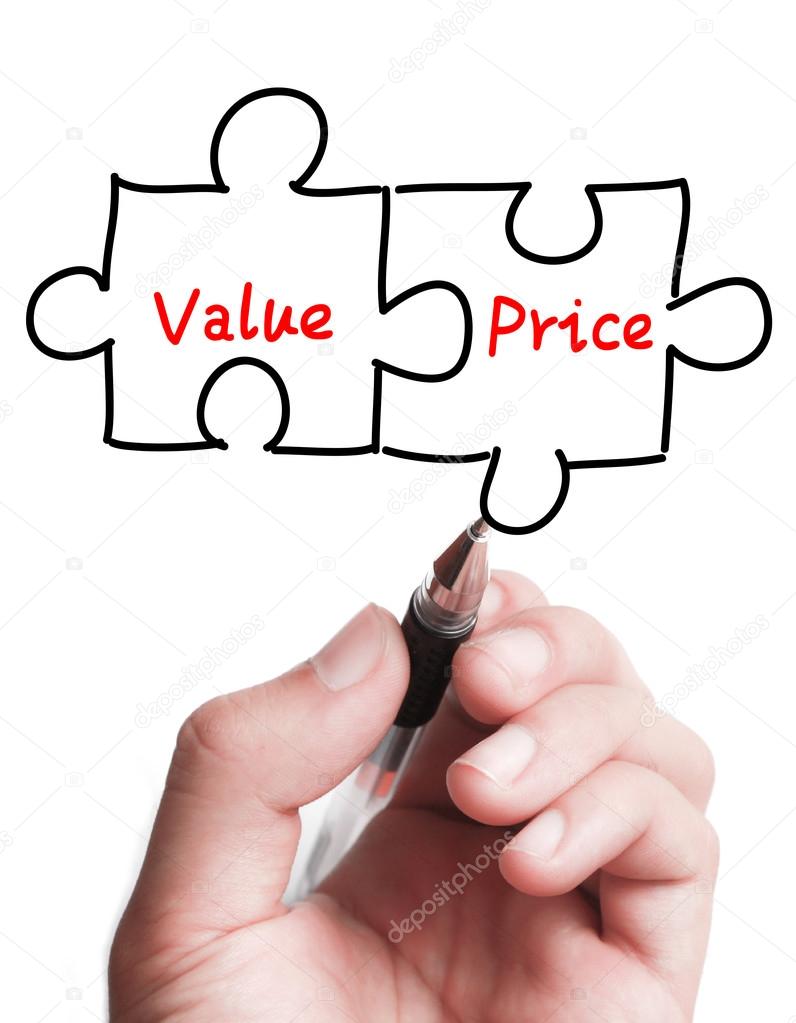 Value And Price Puzzle Concept