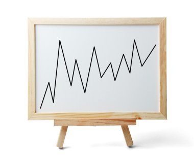 Beyaz tahta üzerinde yükselen grafiği
