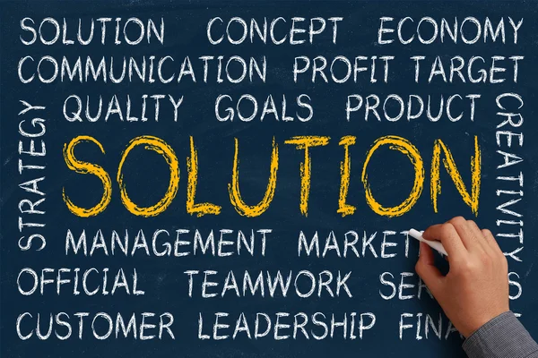 Solution Word Cloud — Stock Photo, Image