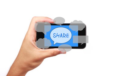 El ile sosyal medya kavramı akıllı telefon