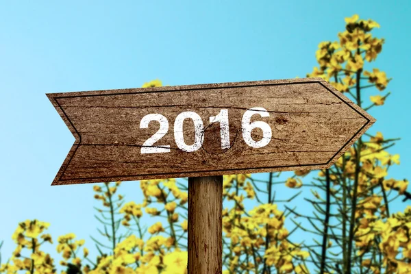 Sinal de estrada 2016 — Fotografia de Stock