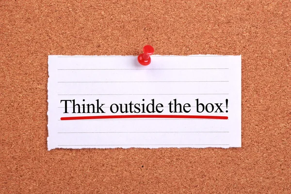 Think outside the box — Stock Photo, Image