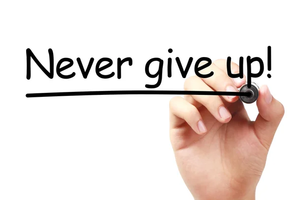 Never give up — Stock Photo, Image