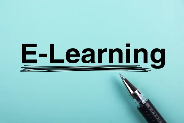 Az E-learning szöveg — Stock Fotó