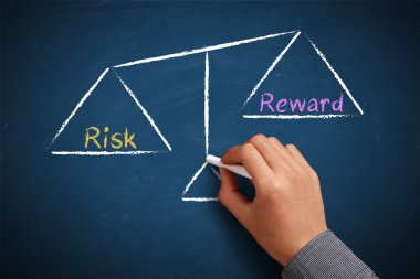 Risk and reward balance clipart