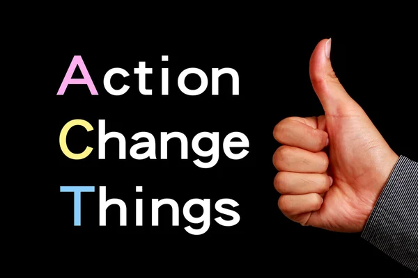 La acción cambia las cosas — Foto de Stock
