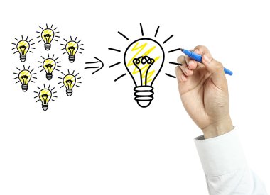 Businessman drawing business concept