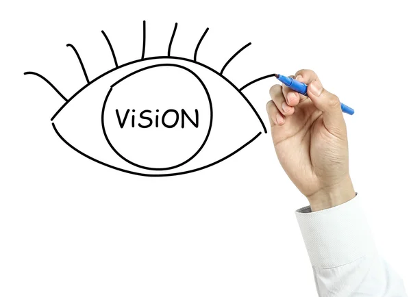 Businessman drawing Vision concept — Stock Photo, Image
