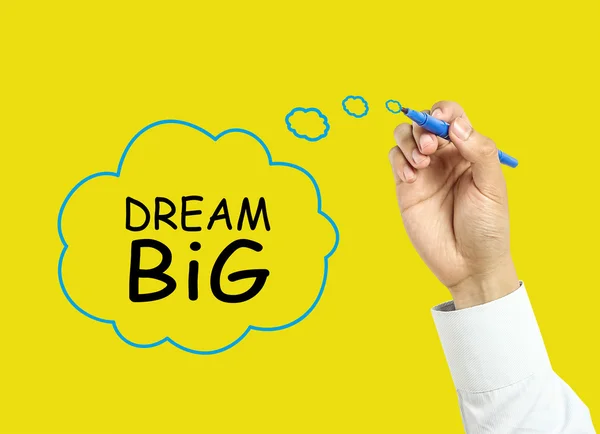 Affärsman hand Rita dream big koncept — Stockfoto