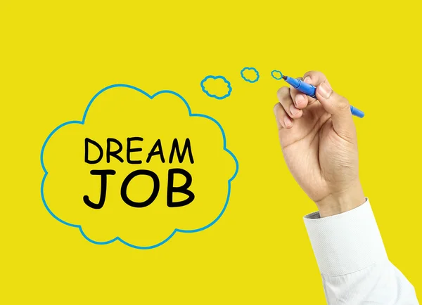 Businessman hand drawing dream job concept — Stock Photo, Image