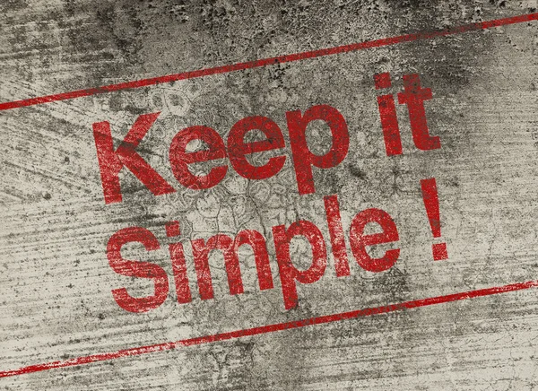 Keep it simple — Stock Photo, Image