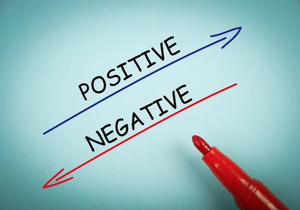 Pozitivní a negativní — Stock fotografie