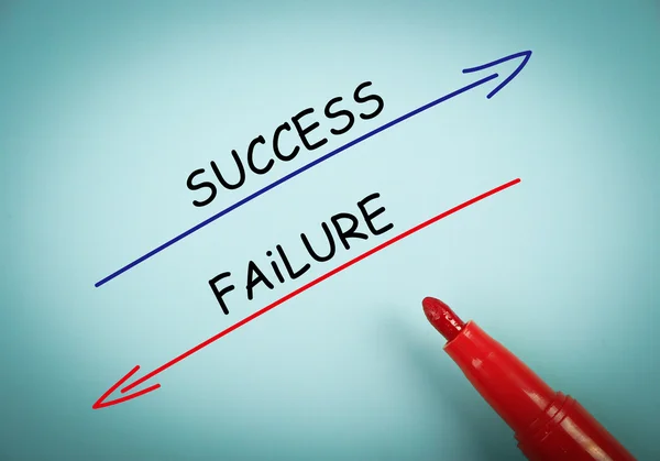 Úspěch a neúspěch — Stock fotografie