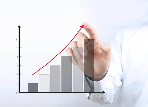 Gráfico de crecimiento empresarial — Foto de Stock