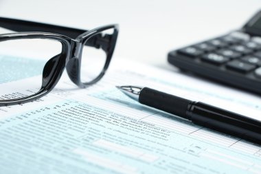 Tax form financial concept clipart
