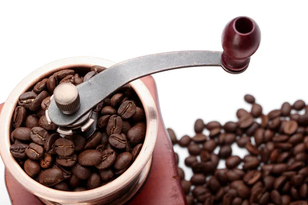 Färska kaffebönor och kaffebönor Grinder — Stockfoto