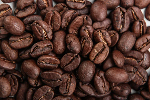 Grains de café torréfiés texture de fond — Photo