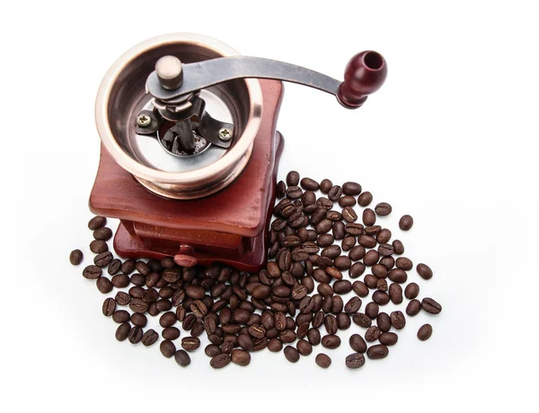 Färska kaffebönor och kaffebönor Grinder — Stockfoto