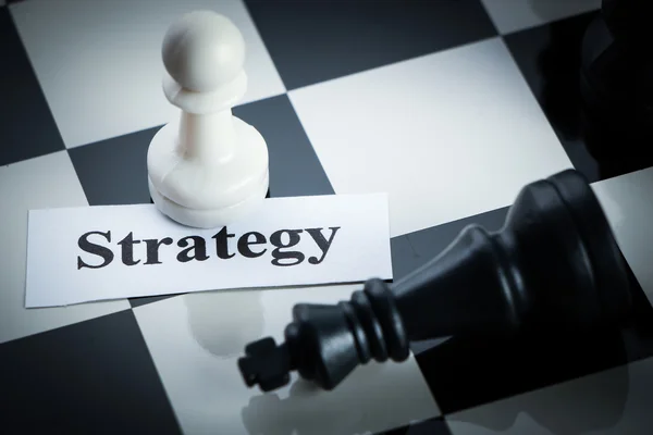 Concepto de estrategia de ajedrez — Foto de Stock