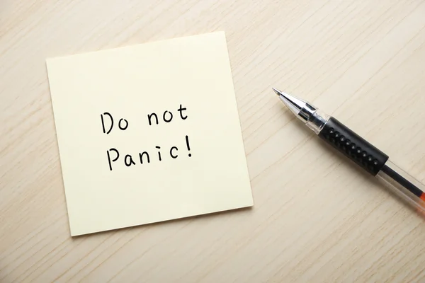 Do not panic — Stock Photo, Image