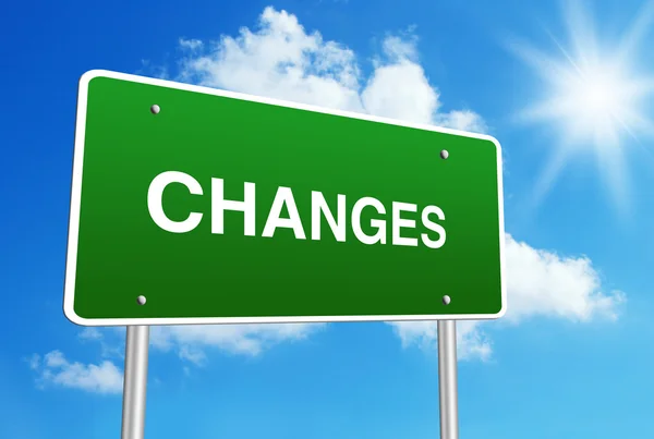 Changes road sign — Stock Photo, Image