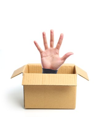 Open hand out of box