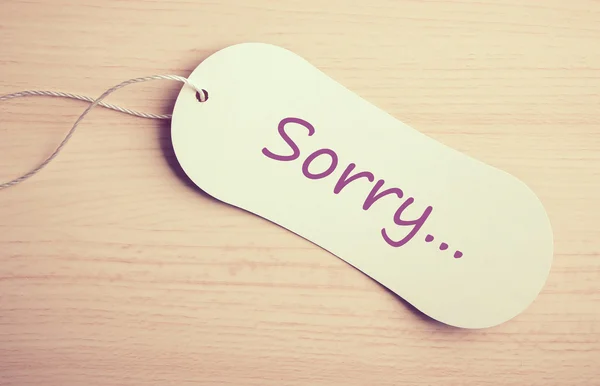 Sorry — Stockfoto