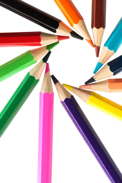 Color pencils circle — Stock Photo, Image