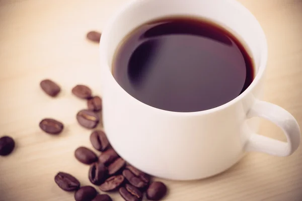 Kaffe og kaffebønner - Stock-foto