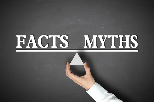 Fakta myter balans — Stockfoto