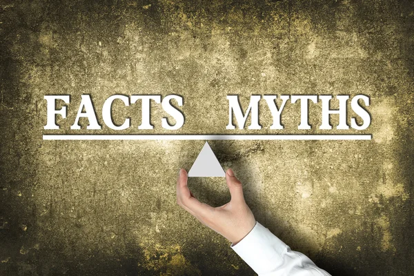 Facts Myths Balance — Stock Photo, Image