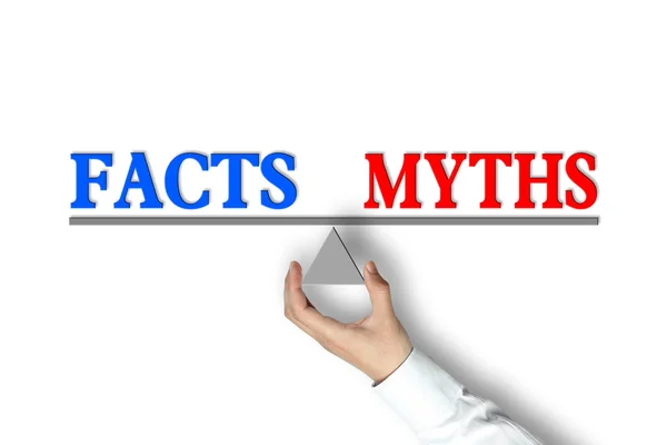 Facts Myths Balance — Stock Photo, Image