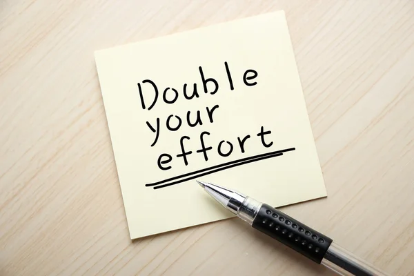 Doublez vos efforts — Photo